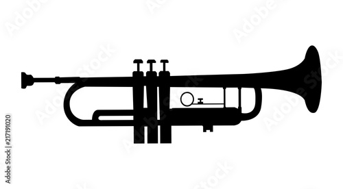 tromba, sagoma, silhouette, strumento
