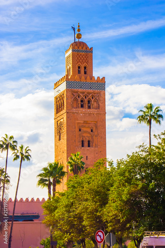 Djemaa el-fna Mosque, Marrakesh, Morocco in Africa