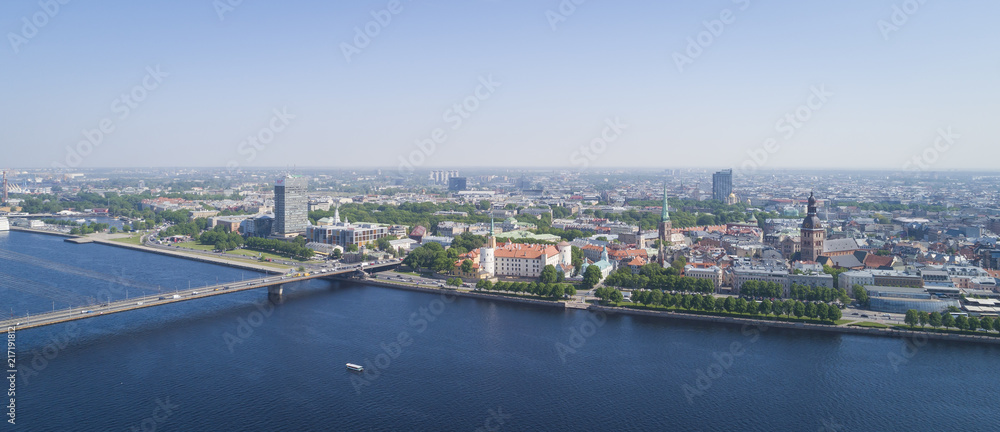 Obraz premium Panorama of Riga city