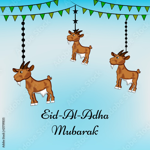 Illustration of background for the occasion of Muslim festival Eid-al-adha 
