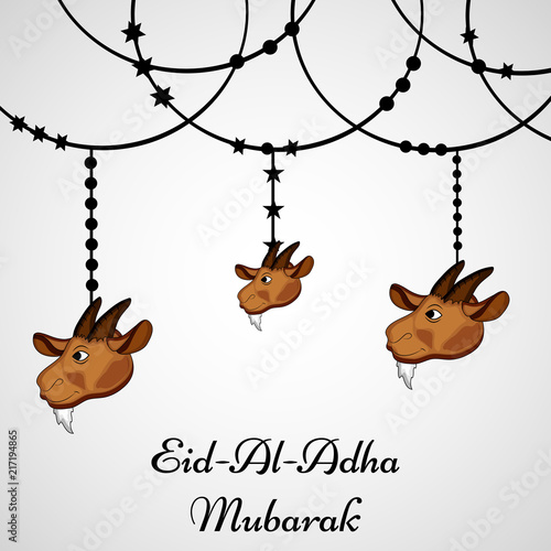 Illustration of background for the occasion of Muslim festival Eid-al-adha 