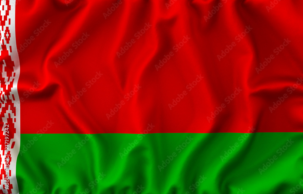 Belarus Waving Flag. 3D rendering