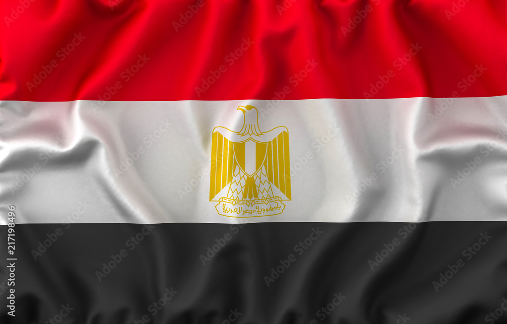 Naklejka premium Egypt Waving Flag. 3D rendering