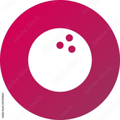 Vector ilustración icono rosa para comercios y web con dibujo de bola