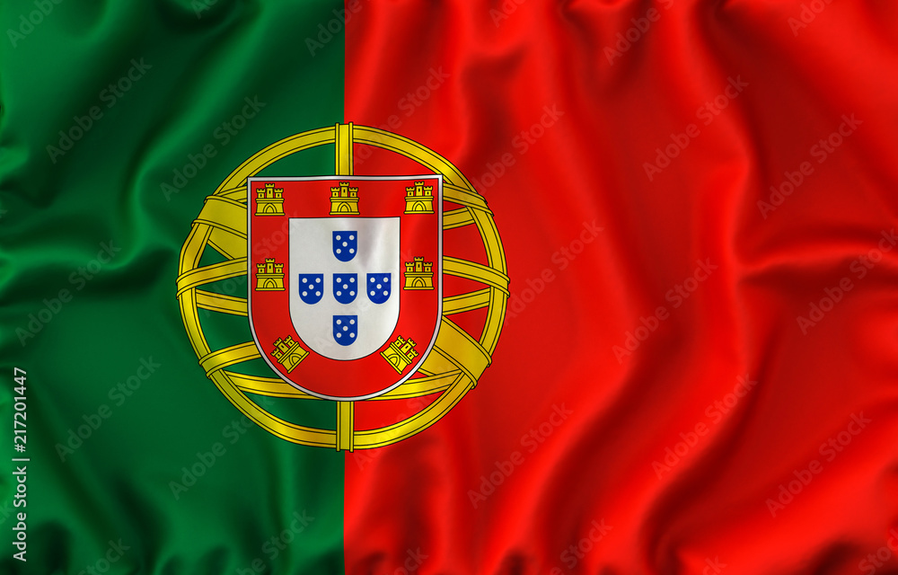 Portugal Waving Flag. 3D rendering Portugal Waving Flag. 3D rendering