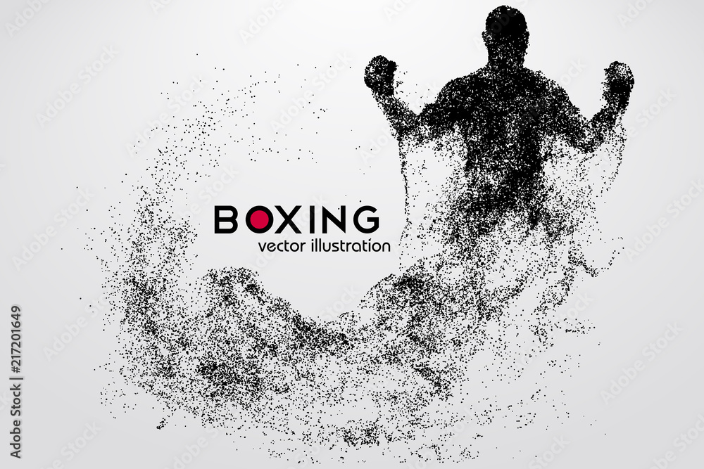 Fototapeta premium Boxing silhouette. Boxing. Vector illustration