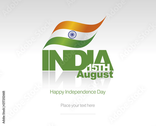 India Independence Day flag logo icon banner