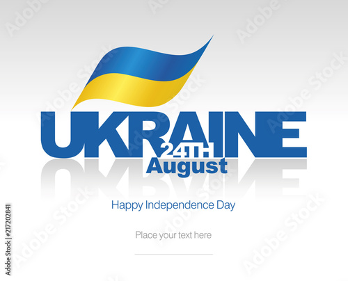 Ukraine Independence Day flag logo icon banner