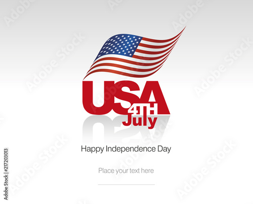 USA Independence Day flag logo icon banner