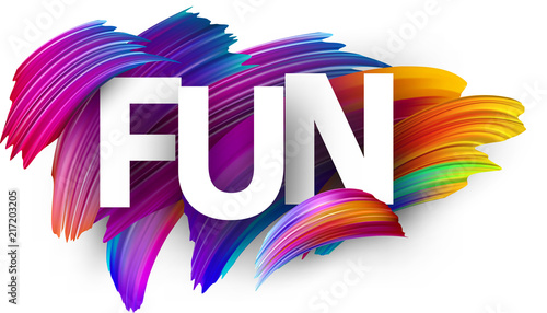 Fun paper poster with colorful brush strokes.