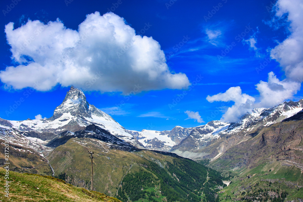 The Matterhorn is a mountain of the Alps