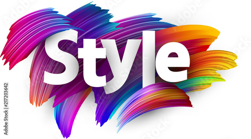 Style paper poster with colorful brush strokes.