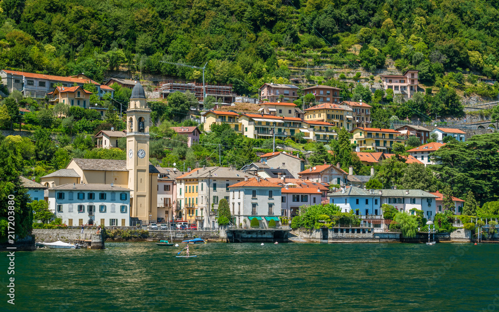 Scenic sight in Laglio, village on the Como Lake, Lombardy, Italy.
