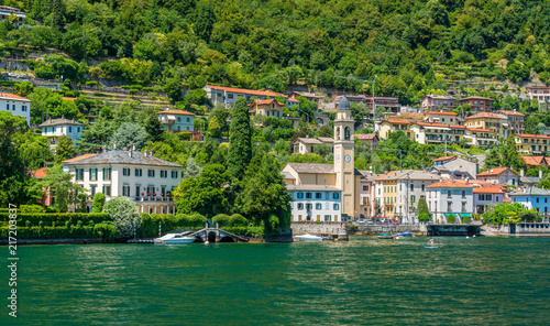 Scenic sight in Laglio, village on the Como Lake, Lombardy, Italy. photo