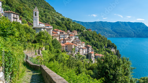 Fototapeta Naklejka Na Ścianę i Meble -  Careno, small village overlooking Lake Como. Lombardy, Italy.