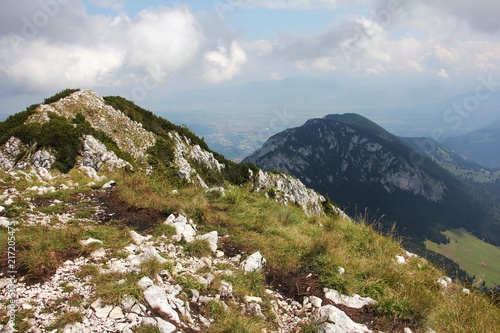 Mountain ridge - the Northern Crest in Piatra Craiului Mountains photo