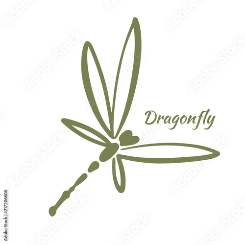 Dragonfly Logo Design Template. Vector Illustration