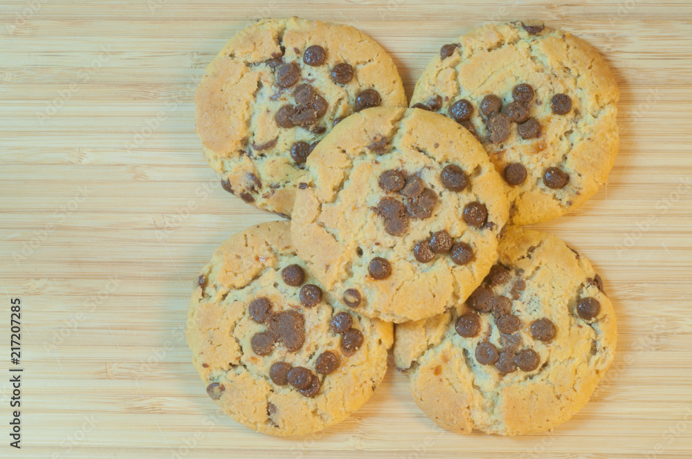 beautiful macro background of chocolate cookies beautiful macro background of chocolate cookies