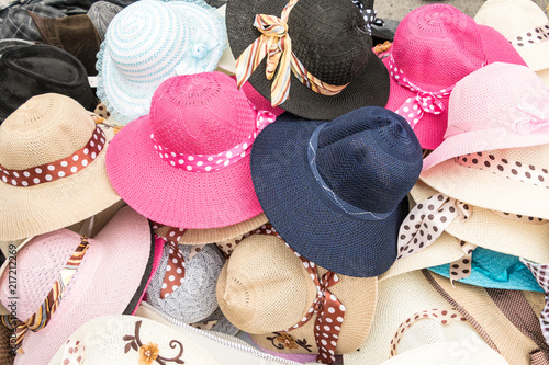 Pile of hats for sale photo