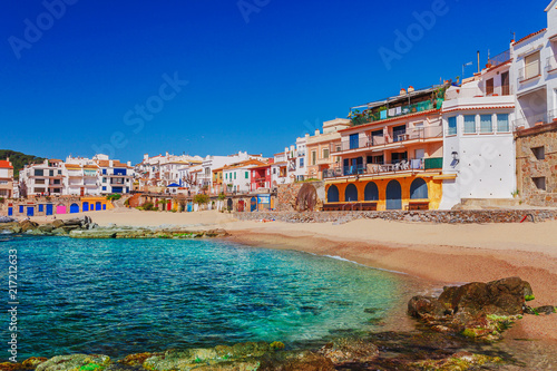 Photography Sea landscape with Calella de Palafrugell, Catalonia, Spain near of Barcelona