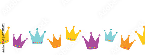 Vector Crowns Seamless Border