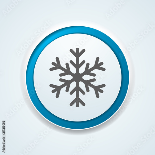 Snowflake button illustration