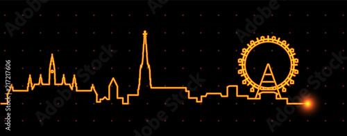 Vienna Light Streak Skyline