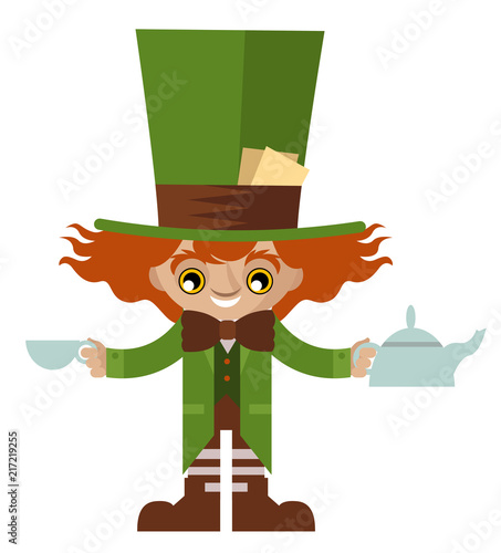 mad hatter with teapot