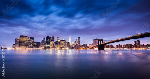 New York city sunset panorama 