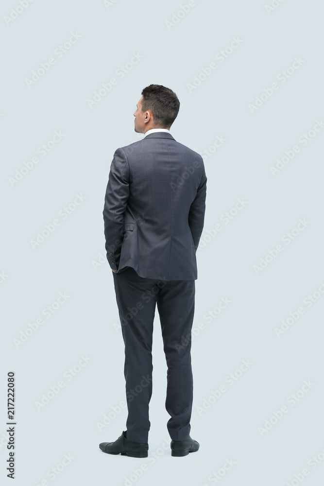 rear view.businessman looking at copy space rear view.businessman looking at copy space