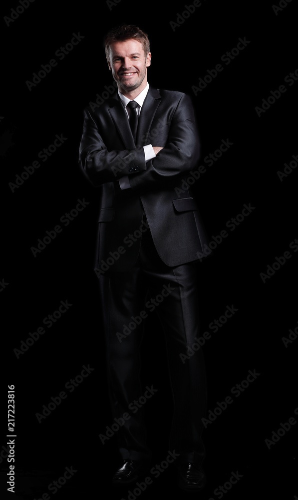 portrait in full length of confident businessman portrait in full length of confident businessman