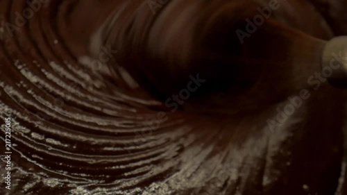 Mixing Chocolate Cake Ingredients With An Electric Hand Mixer photo