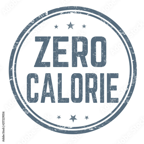 Zero calorie sign or stamp