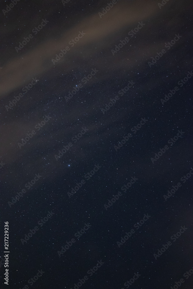 Fototapeta premium Astrophotography on a cloudy night