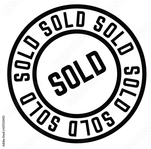 sold stamp , label