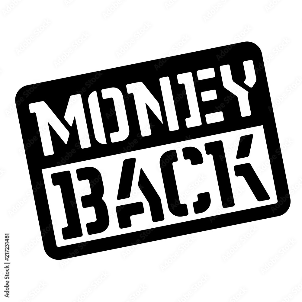 Money back stencil stamp Money back stencil stamp