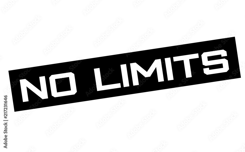 No limits typographic sign No limits typographic sign