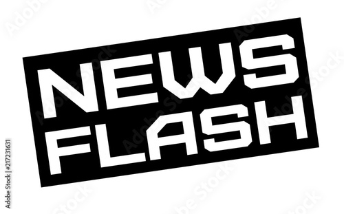 News flash typographic sign