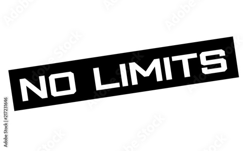 No limits typographic sign