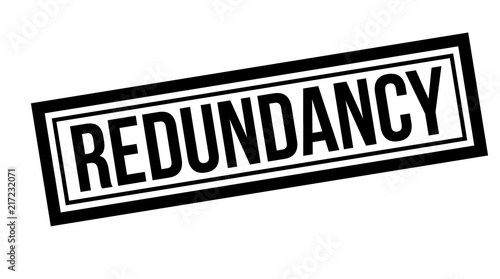 Redundancy typographic stamp