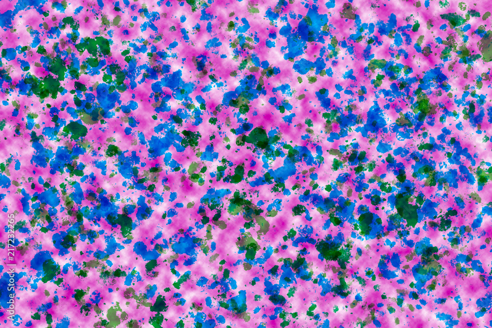 green and blue with pink color abstract digital paint background