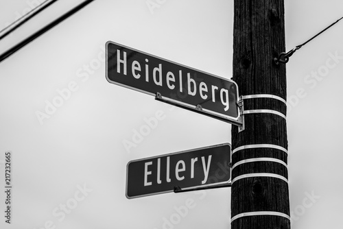 Intersection of Heidelberg and Ellery, in Detroit, Michigan photo