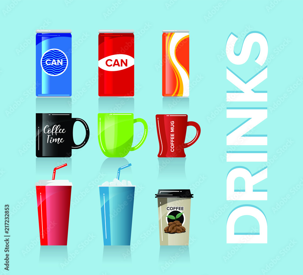 Drinks in Vector Art Drinks in Vector Art