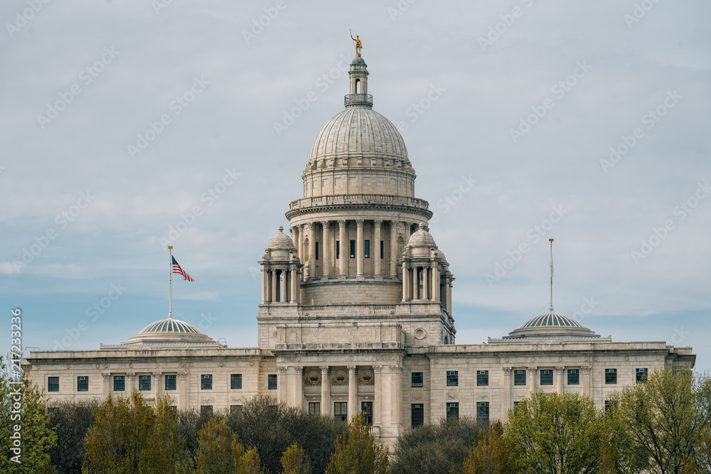 The Rhode Island State House in Providence, Rhode Island