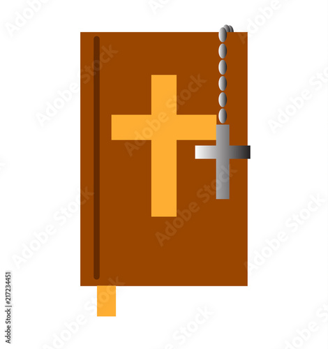 Holy Bible with a cross