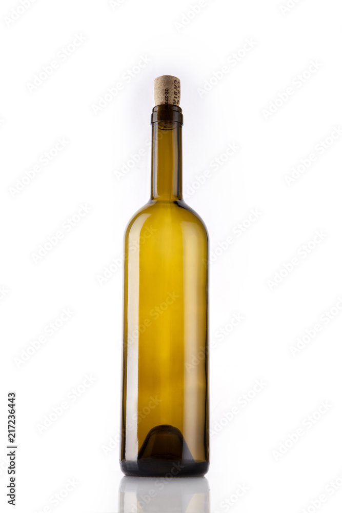 wine bottle isolated white. wine bottle isolated white.
