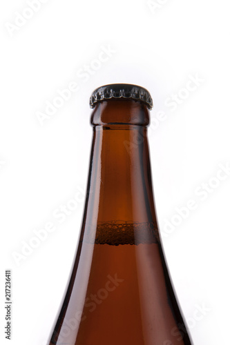 beer bottle lid closeup isolated white.
