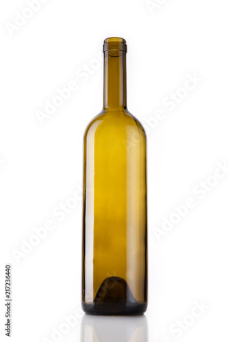 wine bottle isolated white.