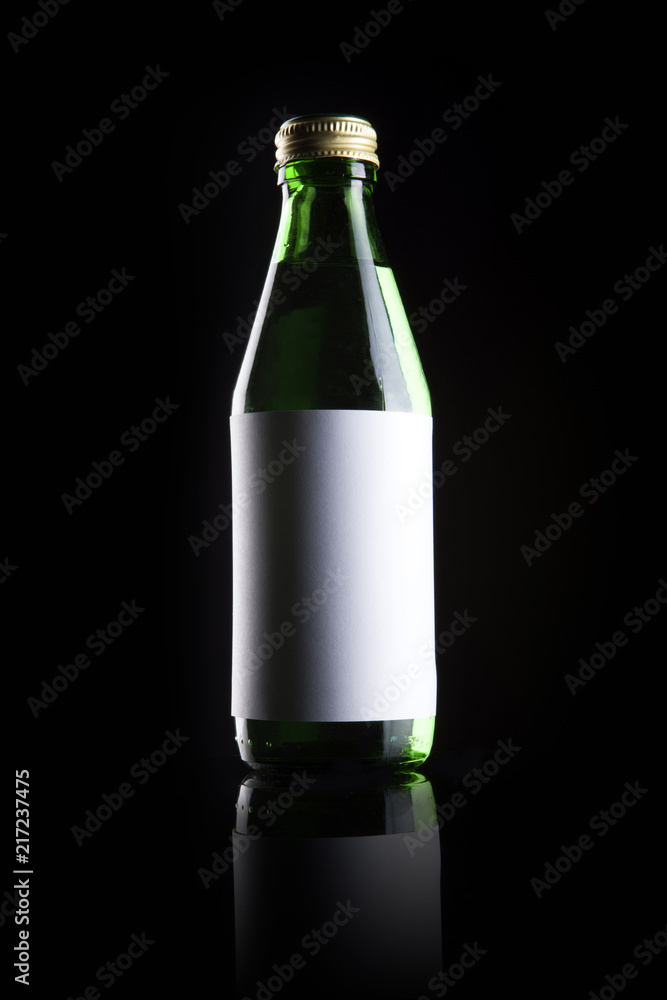 empty bottle isolated black. empty bottle isolated black.