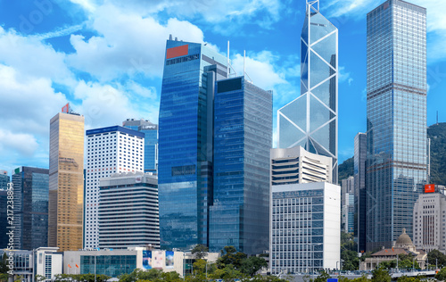 Canvas Print hong kong city view